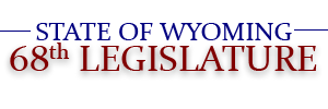 State of Wyoming 67th Legislature